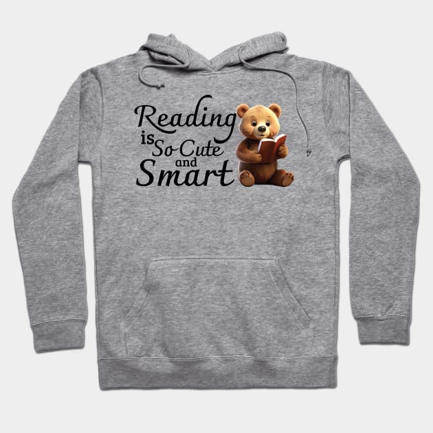 reading is so cute and smart Hoodie by mdr design